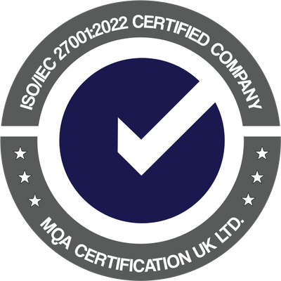 ISO/IEC 27001:2022 certified – MQA Certification UK Ltd. (opens verification page)